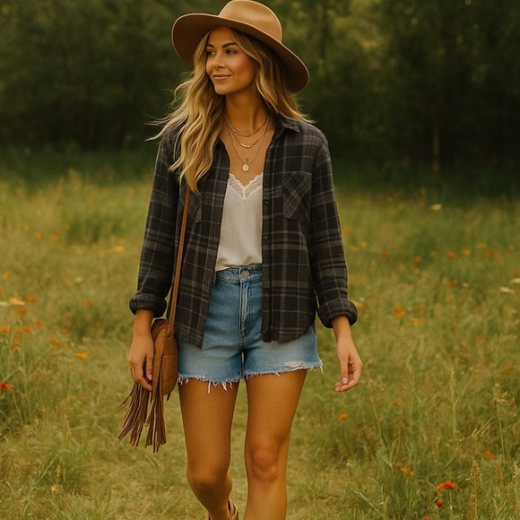 Cloth & stone plaid shirt XS - Picture 1 of 4